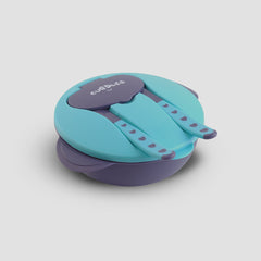 Cuddles Bowl with Bento Tray & Non Slip Suction Base with Spoon & Fork