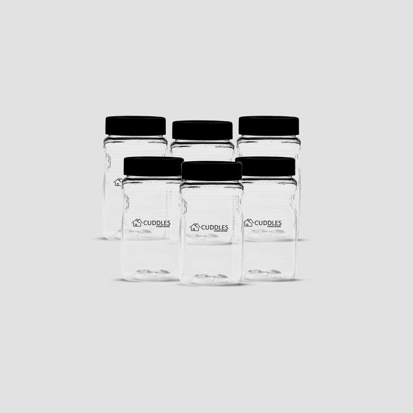 PACK OF 6 SLIM JARS 340 ML - BLACK