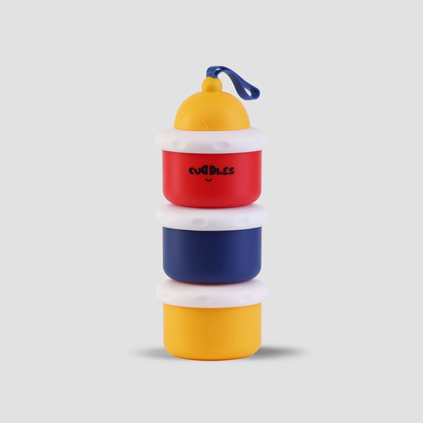 Cuddles Multipurpose 3-Tier Snack & Milk Powder Container