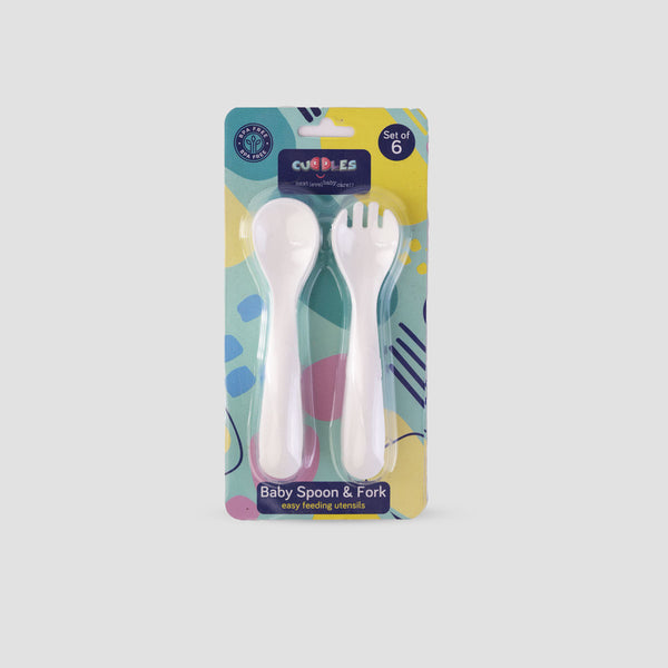 Cuddles Pack of 3 Spoon & Fork Set