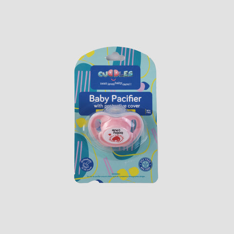 Cuddles Baby Pacifier With Protective Cap - Flat Thumb Shape