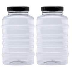 PACK OF 2 MEGA SQUARE JARS 2350ML - BLACK