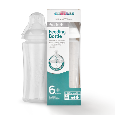 Cuddles Baby Proflo Essential X Cut Variable Flow Feeding Bottle 11oz/330ml