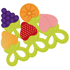 Cuddles Baby Soft Fruit Twin Color Silicone Teether