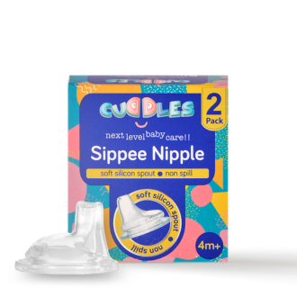 Cuddles Pack of 2 Silicone Sippee Cup Nipple