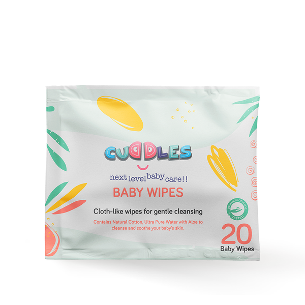 Cuddles Baby Wipes 20 Pcs Dermatologically Tested