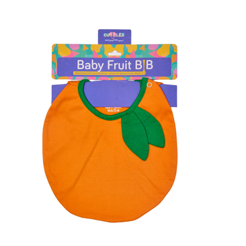 Cuddles Baby Fruit Ultra Soft Cotton Bib - Orange