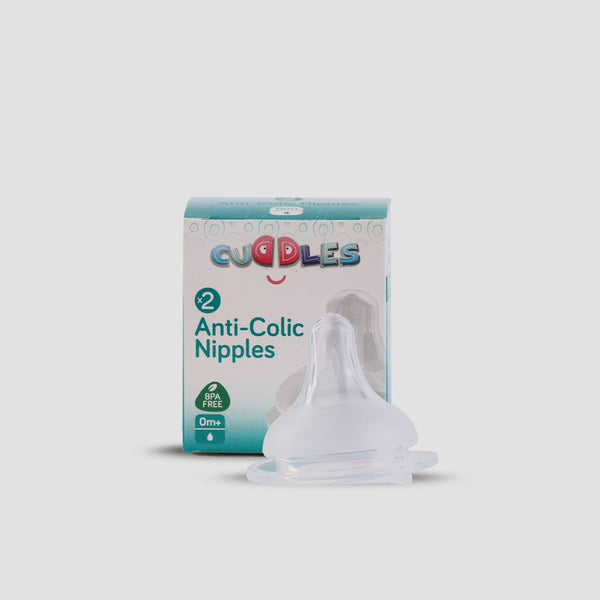 Cuddles Pack of 2 Anticolic Proflo Nipples 0 Month+