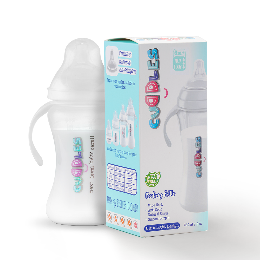 Cuddles Baby Natural Shape Anticolic Feeding Bottle 260 ml/9oz