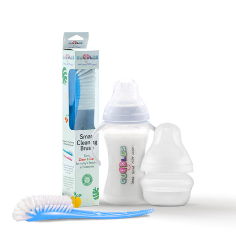 Cuddles - Feeder 150ml Bottle + Feeder 260ml Bottle + Feeder Cleaning Brush